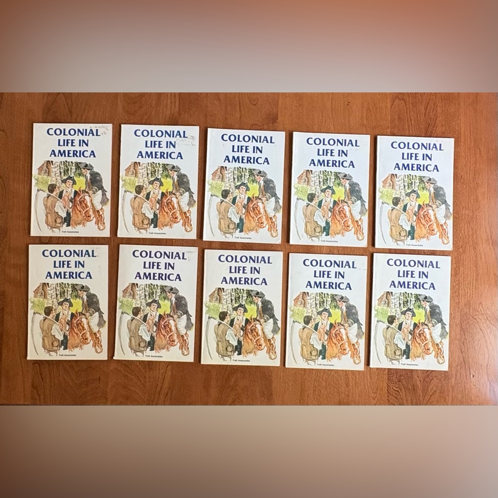 Vintage collection of colonial American books.  Used with grades 3-6.